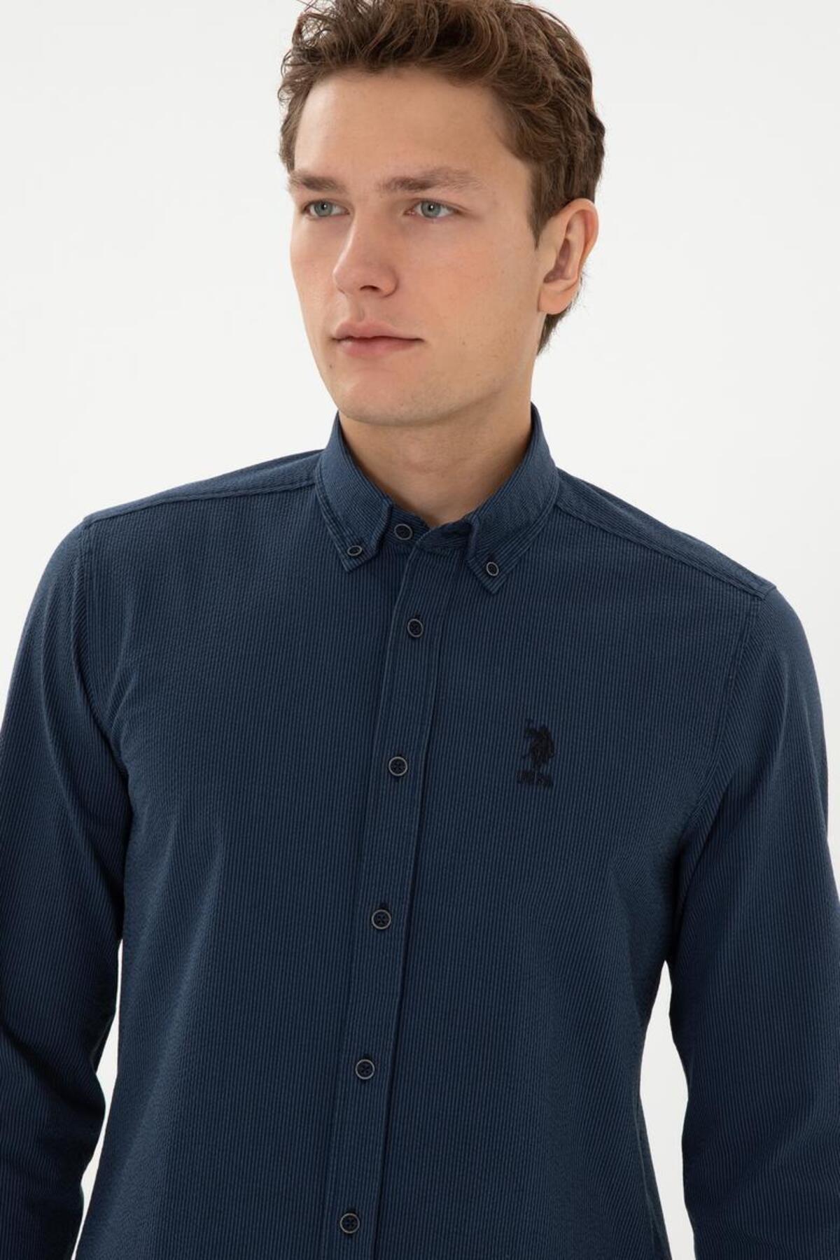 U.S Polo Assn. Erkek Dokuma Gömlek — رنگارنگ 2235985 — تصویر 3 از 4