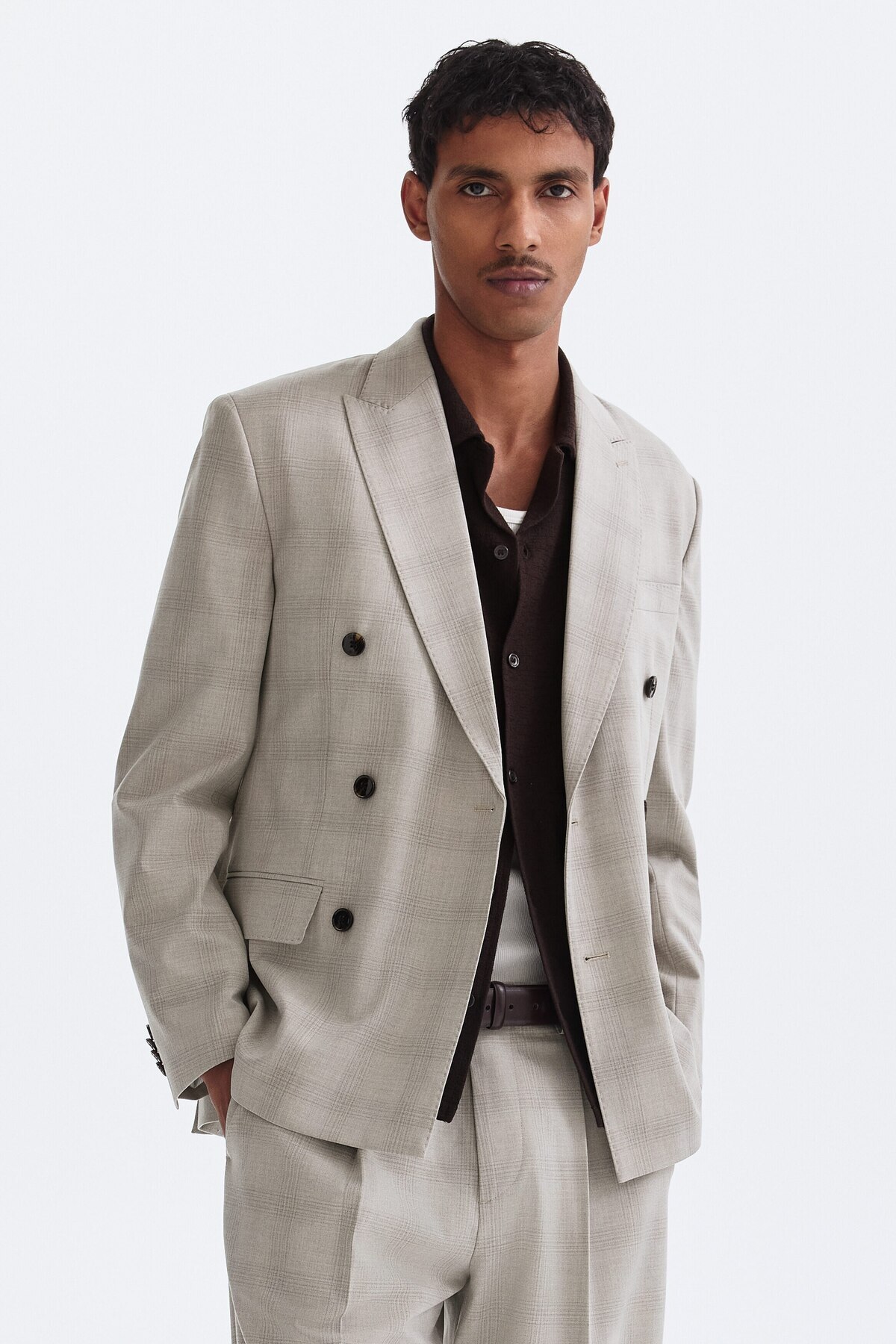 ژاکت دو دکمه سایز معمولی اچ اند ام کت بلیزر H&M