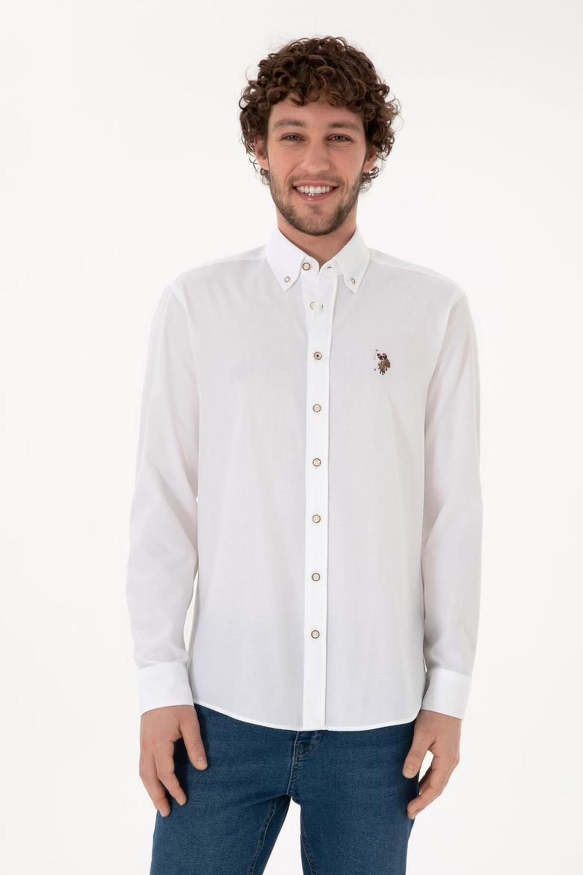 U.S. Polo Assn. U.S. Polo Erkek Dokuma Gömlek 2082553 — رنگارنگ