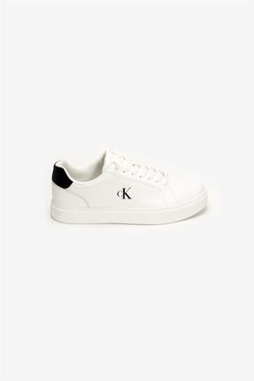 Calvin Klein Deri Logolu Sneaker Ayakkabı YM0YM0143501W Erkek AYAKKABI YM0YM0...