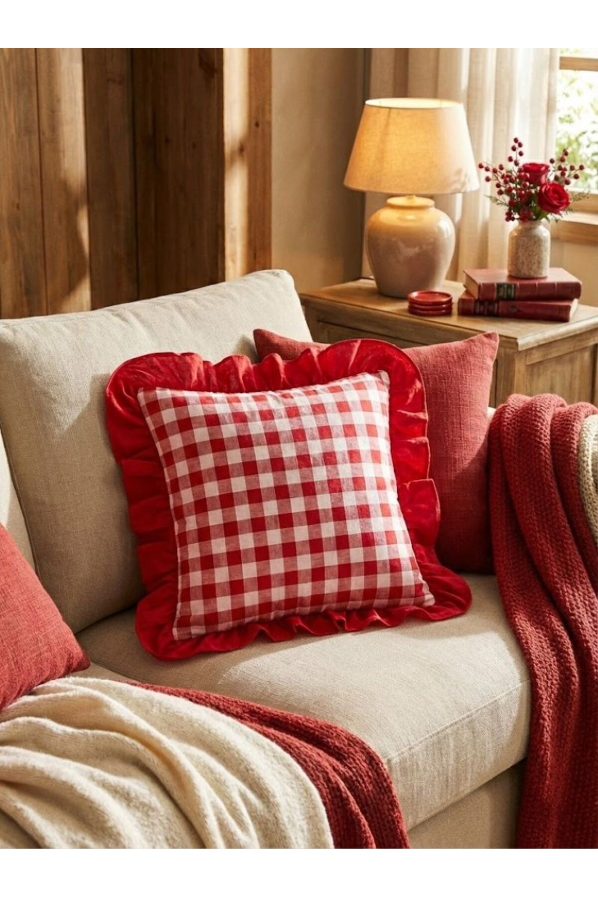 Modern Pötikare Patterned Frilly Pillowcase 43x43 CM