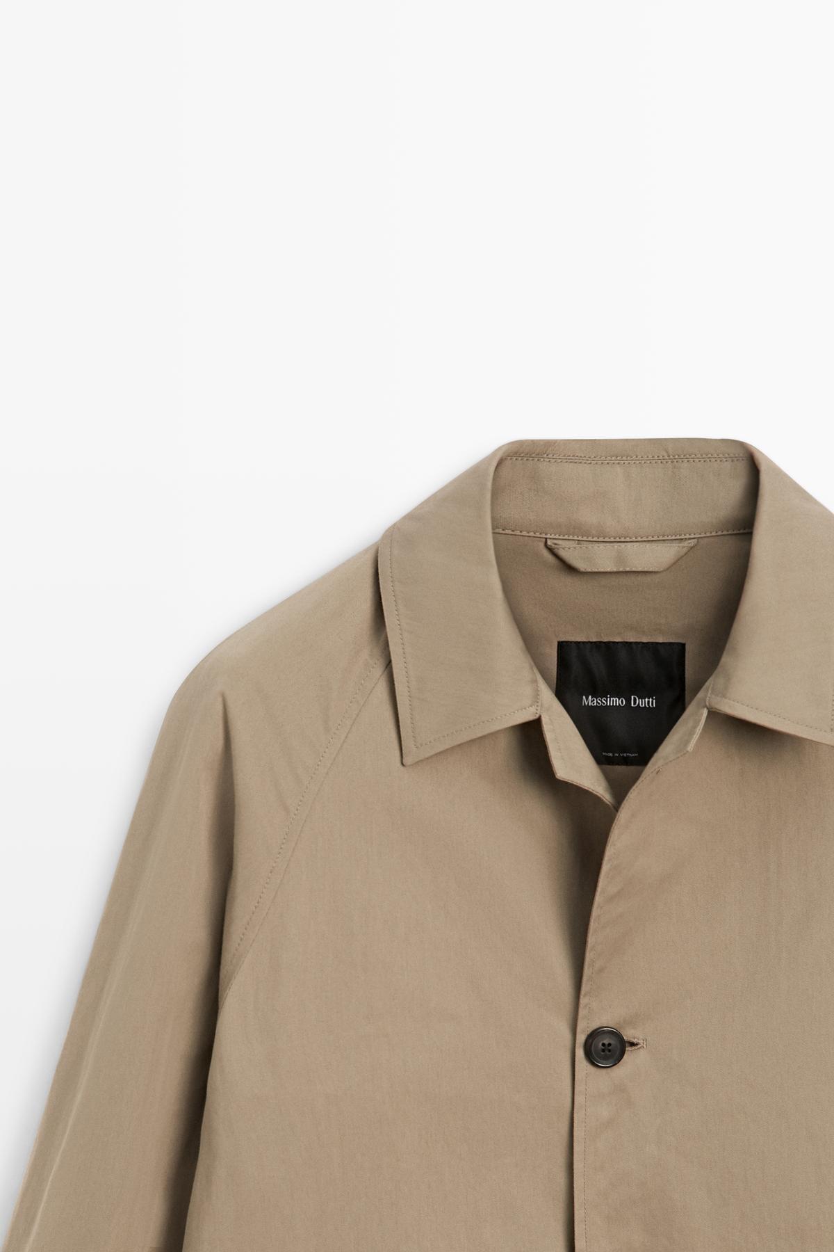 Massimo Dutti  Katlı yaka hafif trençkot - Görsel 6