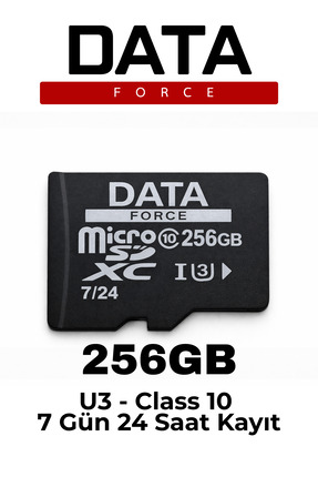 DataForce 256GB U3 Hafıza Kartı | Kamera, Telefon ve DVR Uyumlu