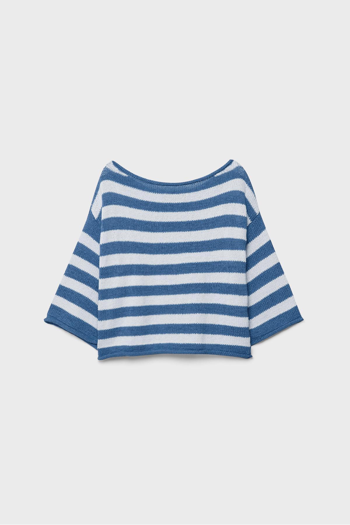 Stradivarius  Geniş yaka triko kazak - Görsel 7