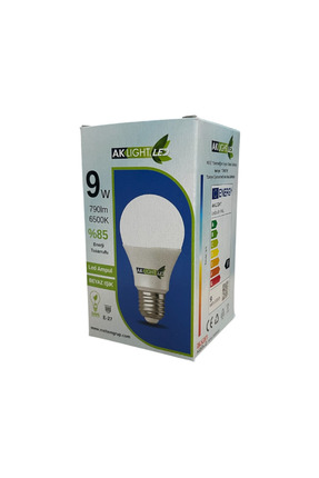 Aklight 9W Beyaz Işık 790 Lümen 6500K E-27 Led Ampul