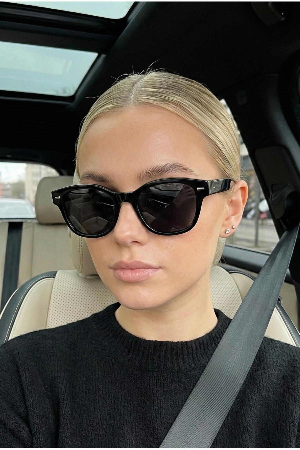 REN EYEWEAR Cosmo Unisex Siyah Çerçeve Klasik her yüz tipine Güneş Gözlüğü | UV400 Koruma r103