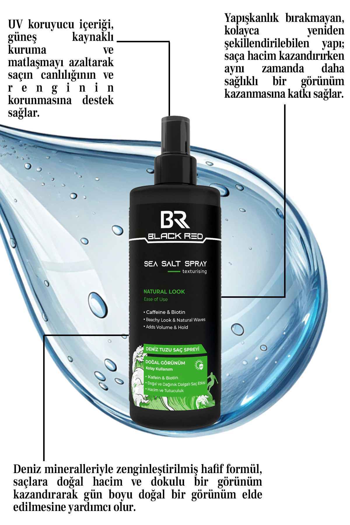 Sea Salt Spray 200 ml – Deniz Tuzlu Doğal Görünüm Saç Spreyi, Hacim Veren & UV Korumalı — 152.01.0792 — تصویر 2 از 4
