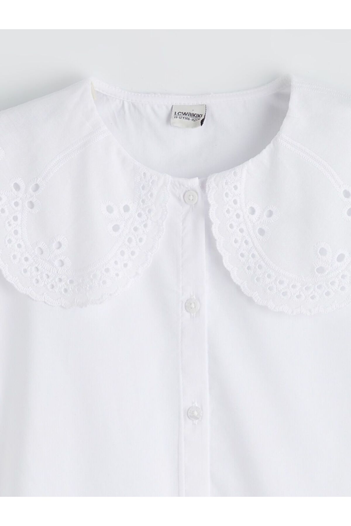 LC Waikiki Bebe Yaka Kız Çocuk Poplin Gömlek fotoğrafı 2 (önizleme)