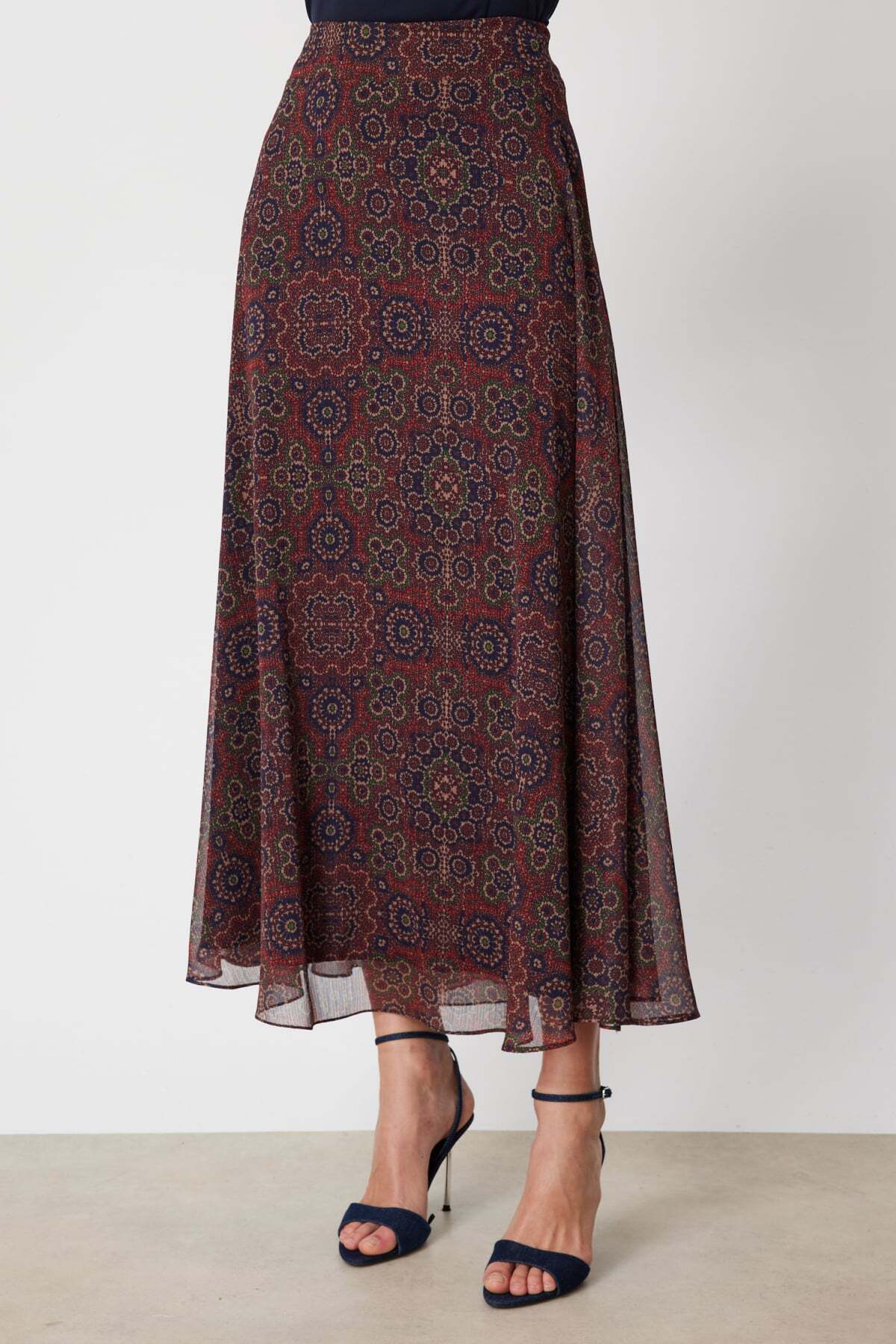 Mi Pret a Porter  Mi Desenli Şifon Etek - Görsel 4