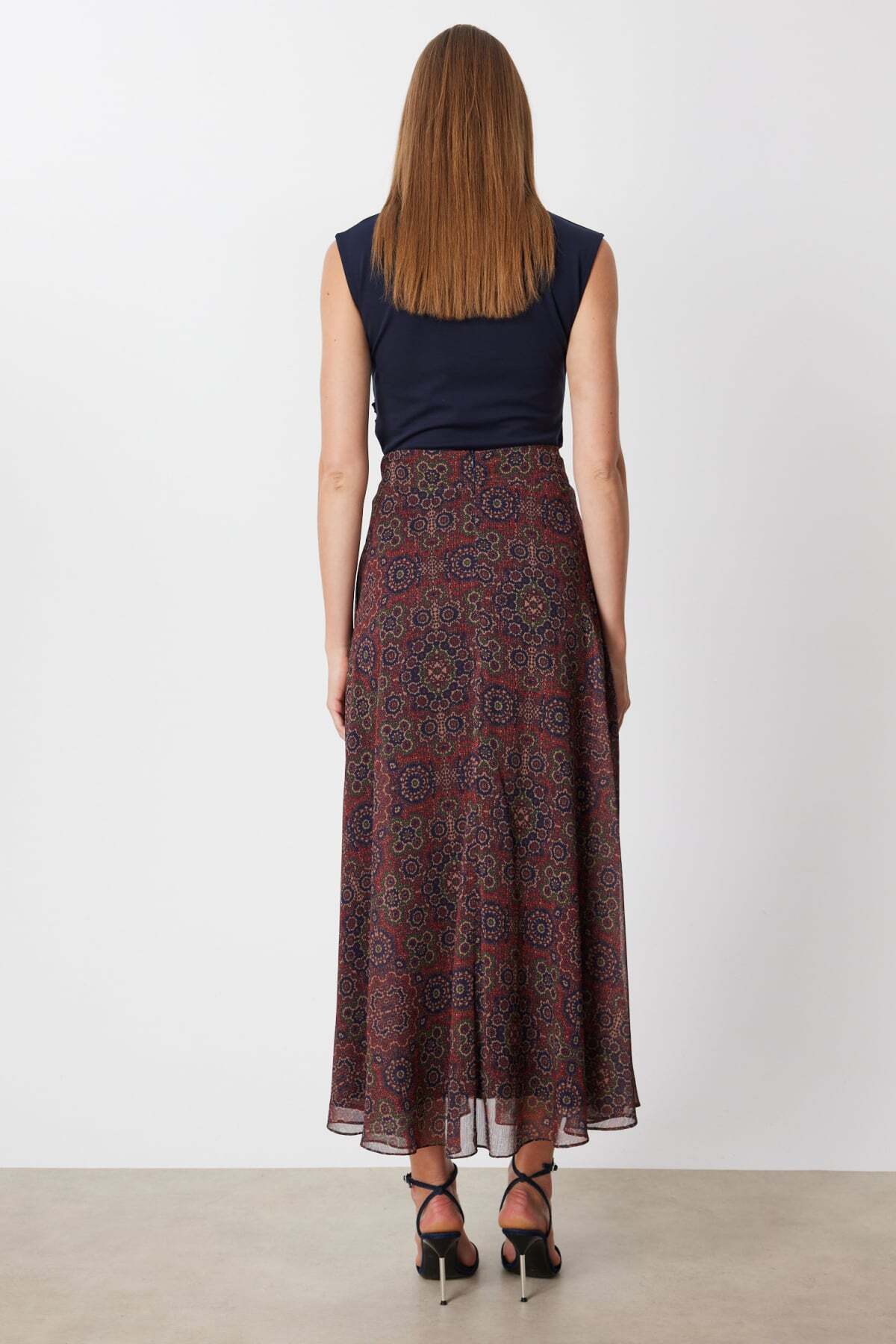 Mi Pret a Porter  Mi Desenli Şifon Etek - Görsel 5