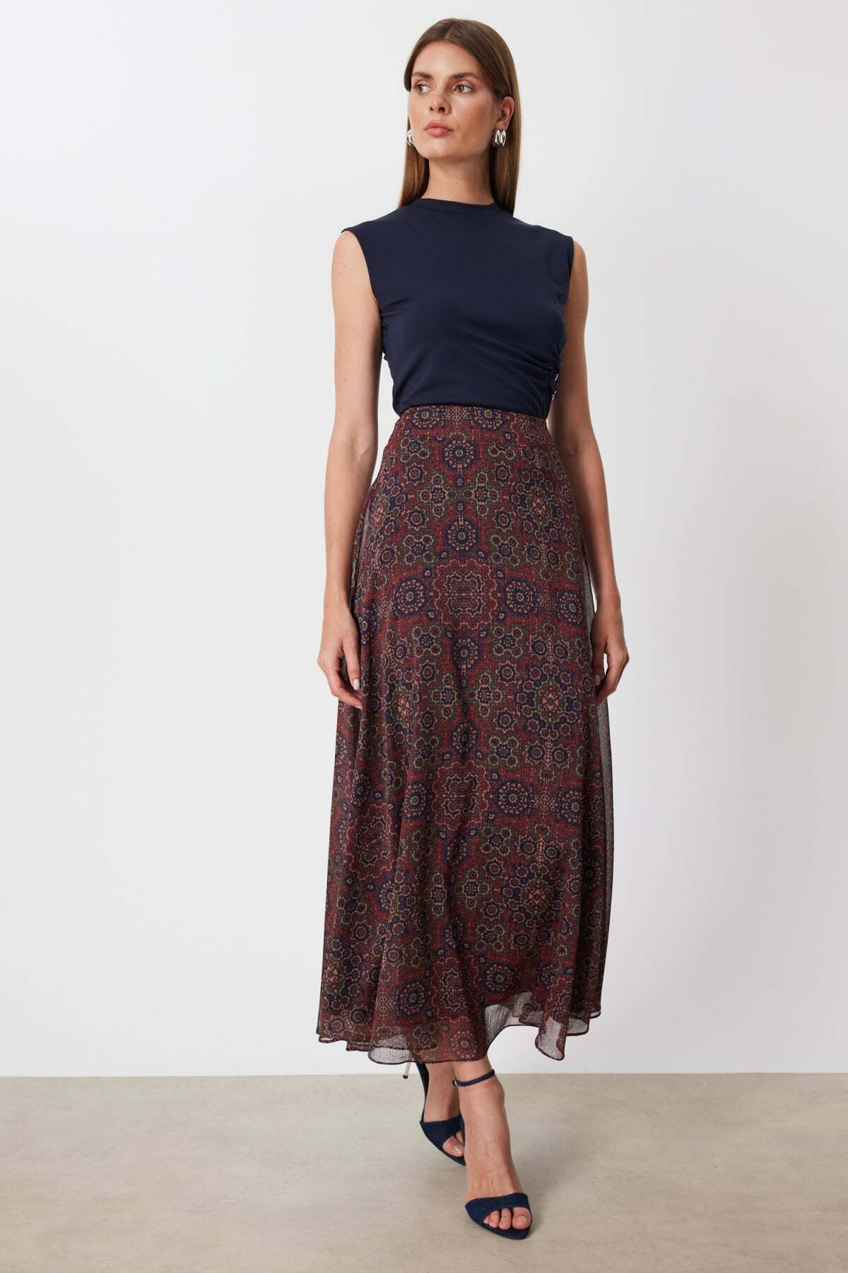 Mi Pret a Porter  Mi Desenli Şifon Etek - Görsel 2