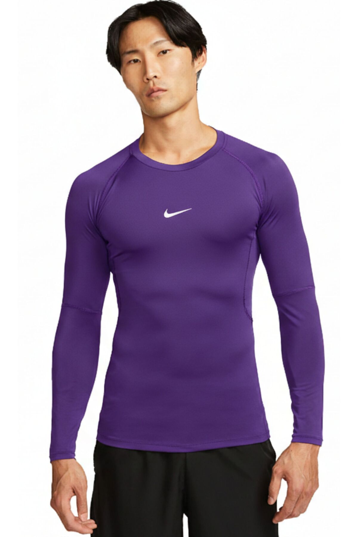 Nike Sports T-Shirt Pro Dri Fit Tight Top Ls Pro Gym Long Sleeve T 