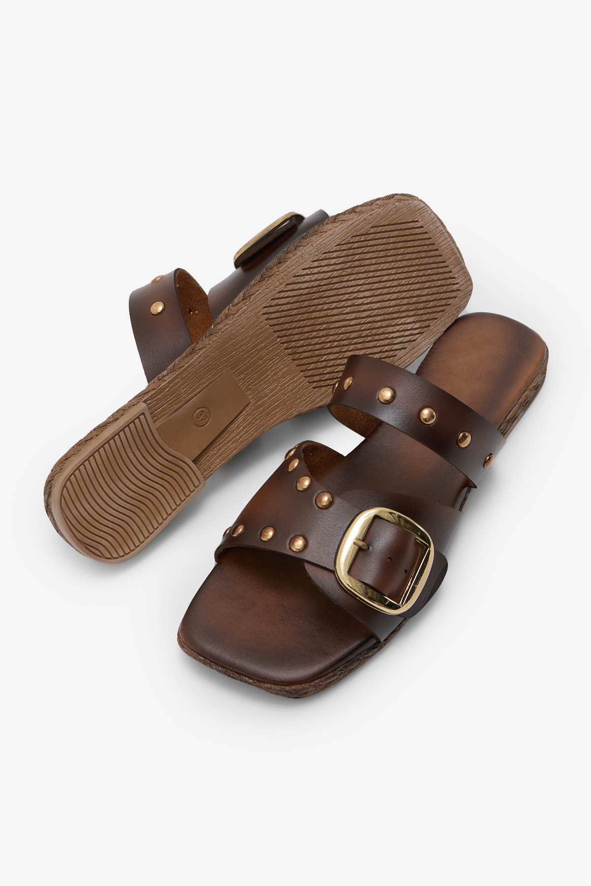 Tonny Black  Kadın Taba Rahat Kalıp Termo Taban Çapraz Bantlı Tokalı Terlik - Görsel 4