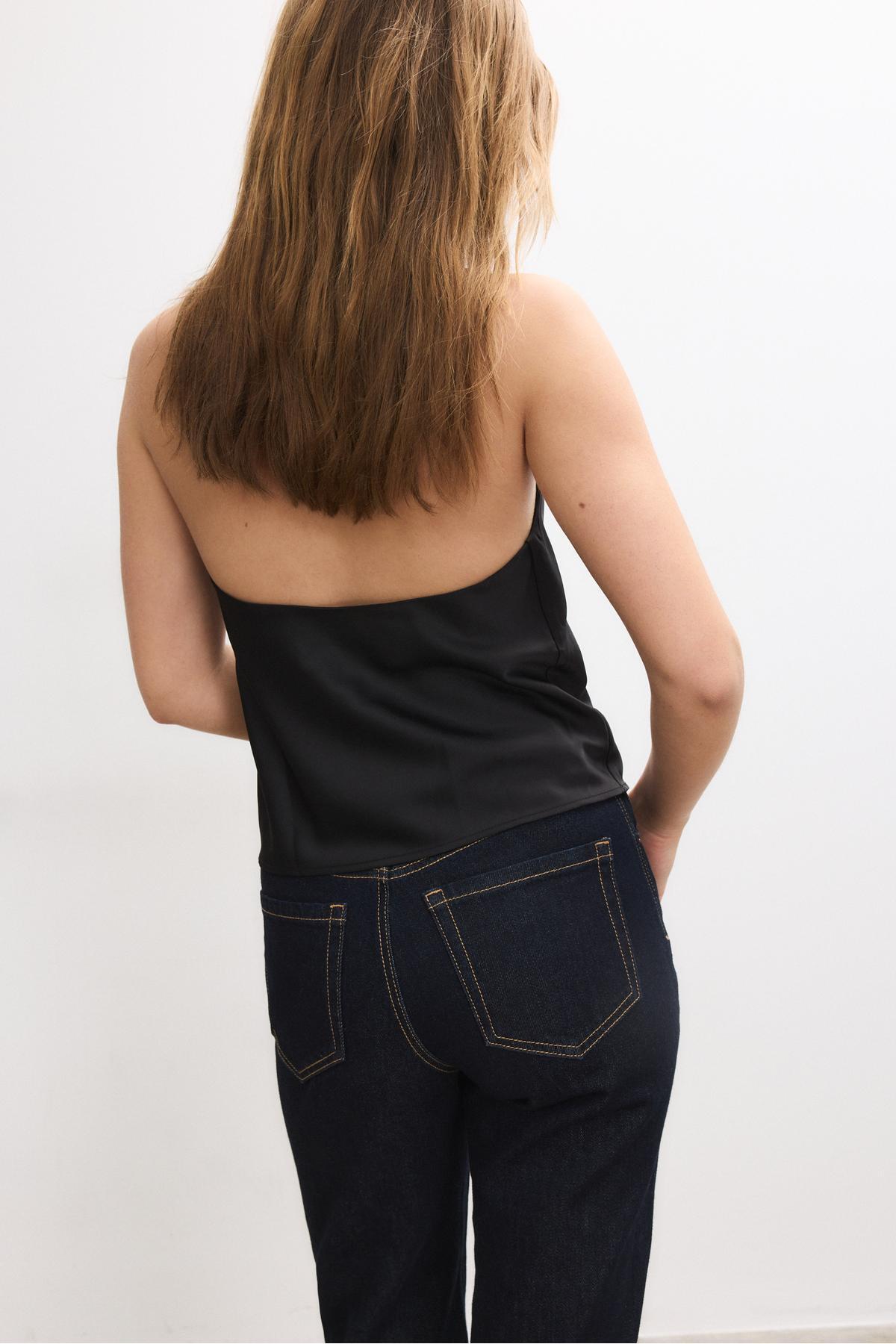 Stradivarius  Saten halter top - Görsel 5