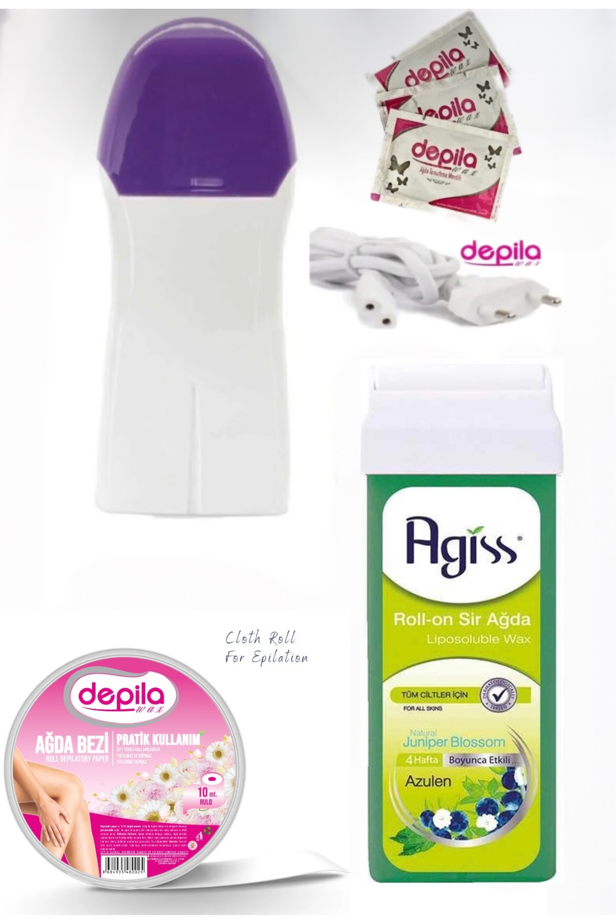 DEPİLA WAX AĞDA SETİ AGİSS AZULEN ROLL ON AĞDA HEDİYELİ — depilawaxagissazulen