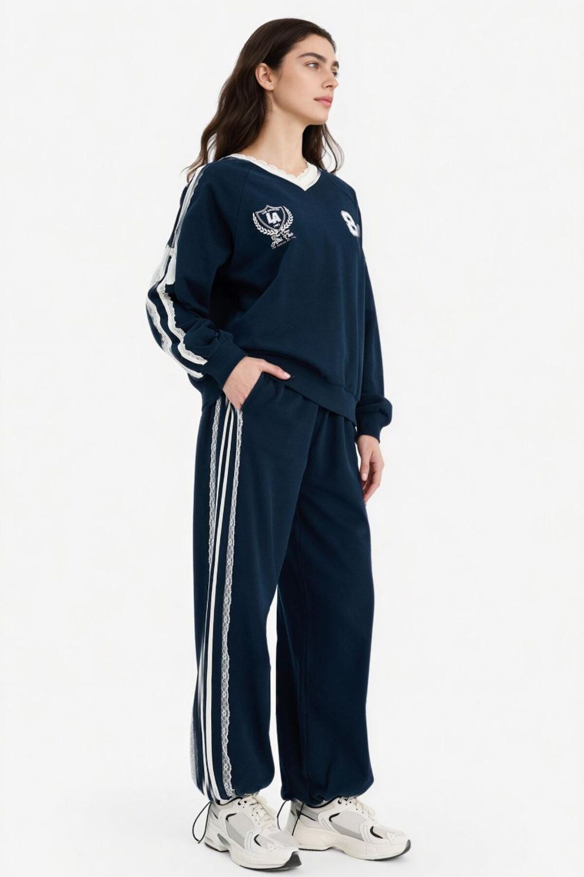 Defacto  Kadın Sweat G8034AX/NV256 NAVY - Görsel 4