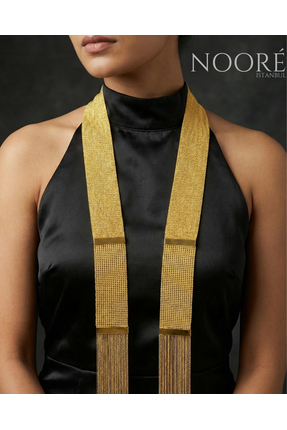 NooreIstanbul Mirelle Lüks Tasarım Dorika Detaylı Şal Kolye | 925 Ayar Gümüş ...