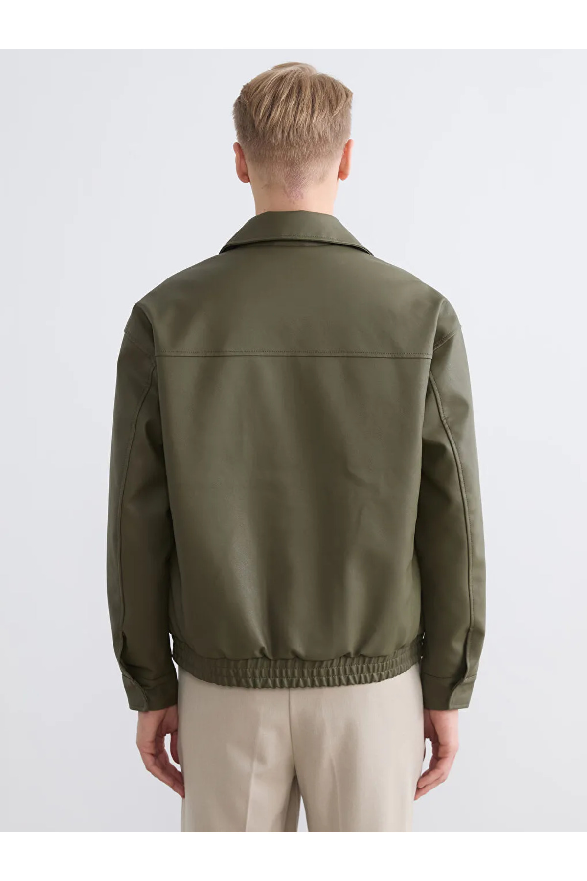 LC Waikiki  Kahverengi Standart Kalıp Deri Görünümlü Erkek Mont - Görsel 3