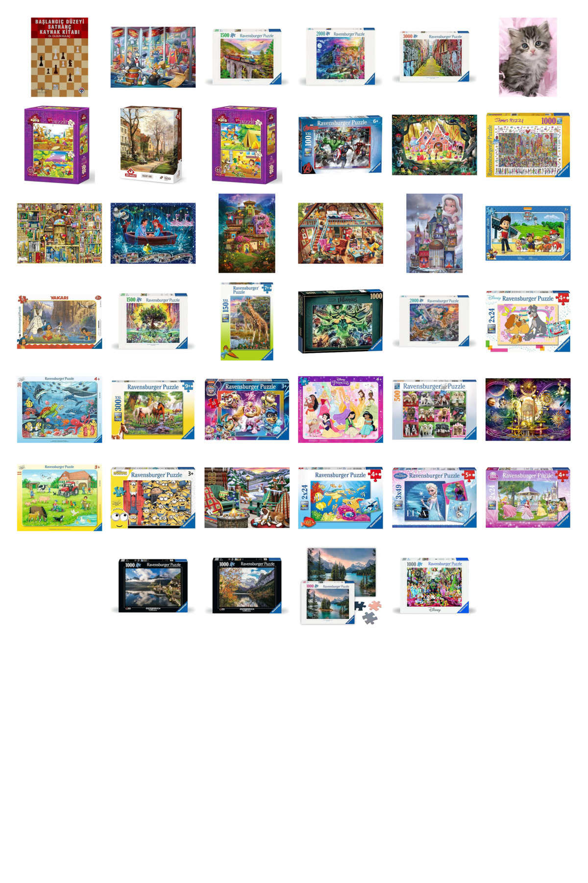 Türkiye İş Bankası Kültür Yayınları 1000p Puzzle Tom ve Jerry +