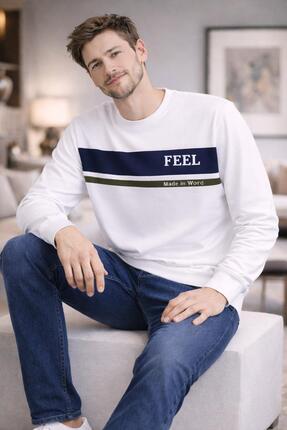 The Feel marcel erkek regular fit bisiklet yaka ince sweatshirt