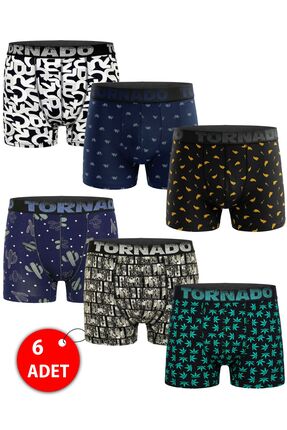 lux tornado Erkek Boxer Karışık Desenli 6li adet