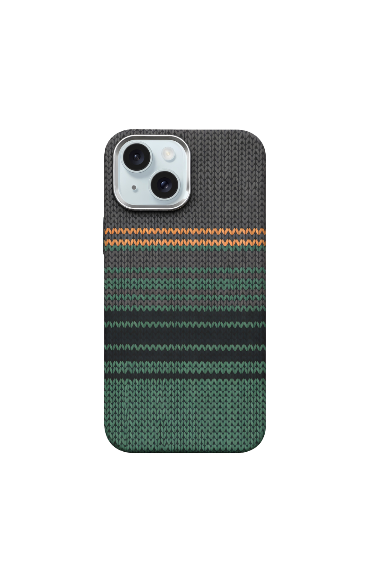 Apple iPhone 15 ile Uyumlu MagSafe Şarj Özellikli İnce Yapılı Karbon Kevlar Kılıf - Yeşil