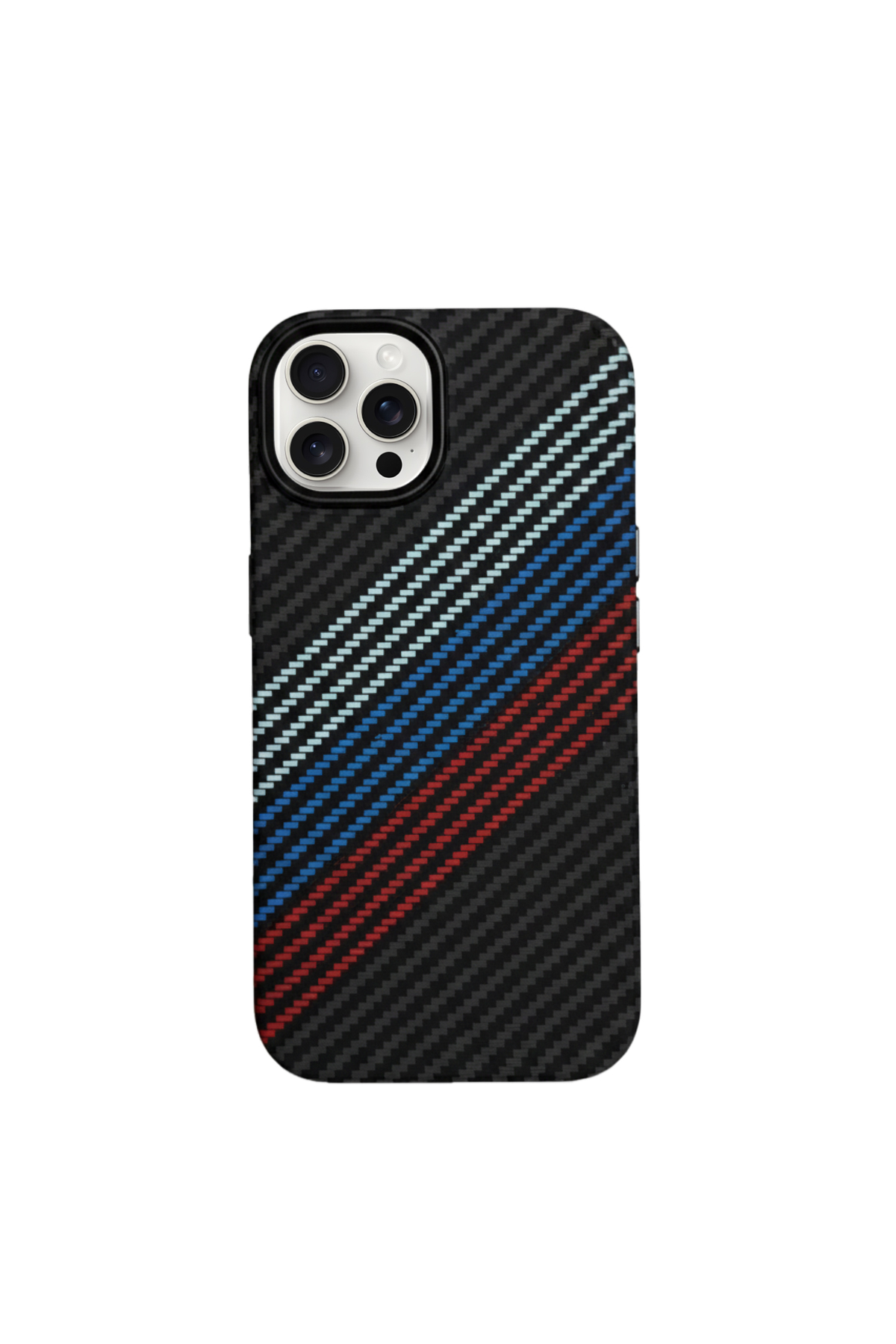 Apple iPhone 16 Pro ile Uyumlu MagSafe Şarj Özellikli İnce Yapılı Karbon Kevlar Kılıf - Siyah