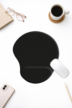 BLS Ergonomik Bilek Destekli Ayak Desen Siyah Konforlu Mouse Pad, Ev,Ofis Kul...