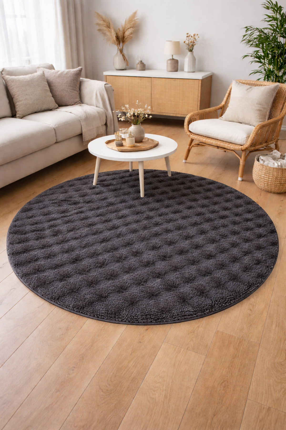 Decorative Post Woven Carpet Runner Plush Soft Anti-Slip Antibacterial