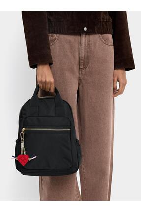 Parfois Kalp Charmlı Teknik kumaş Sırt Çantası