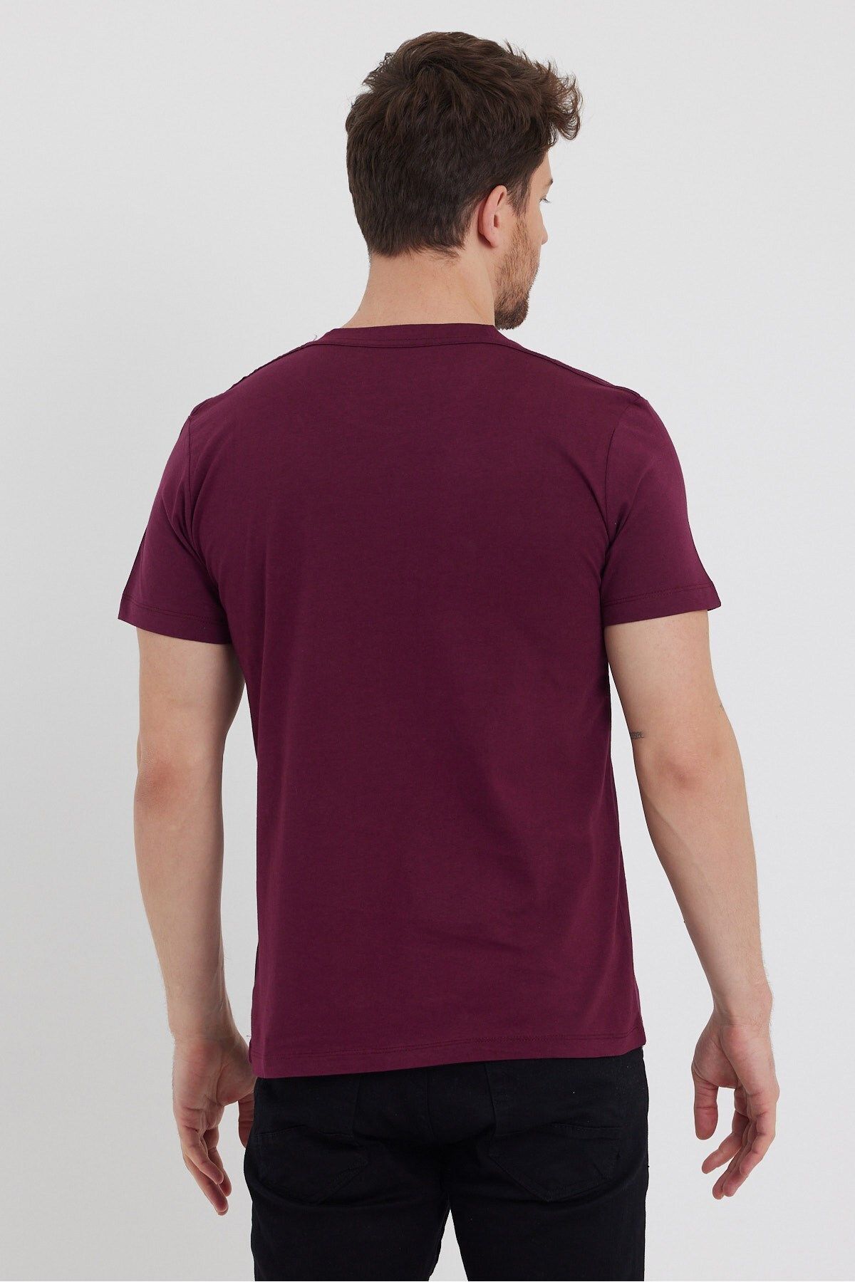 COMBİNE MİCHAİL  Erkek Comfort Bisiklet Yaka Bol 3 Lü Tişört - Görsel 6