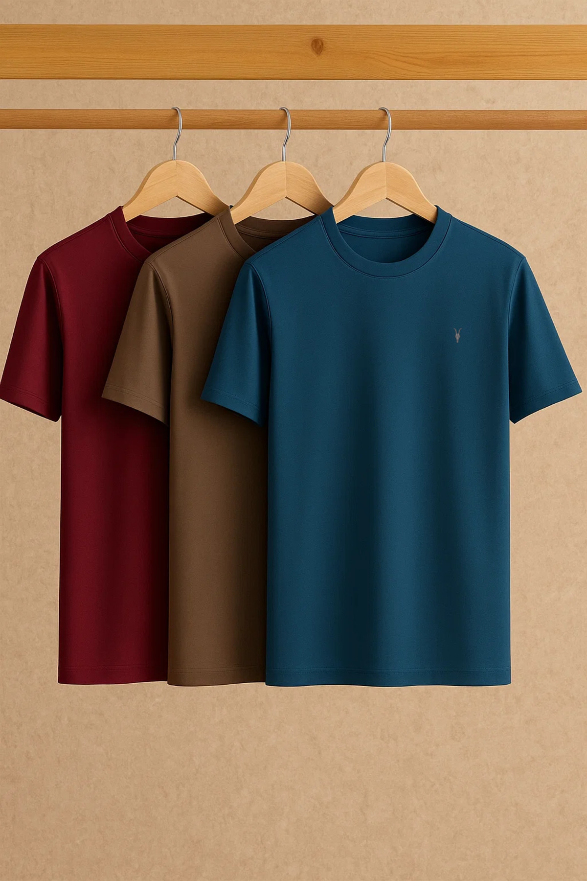 Men's Comfort Crew Neck Wide 3-Piece T-Shirt
