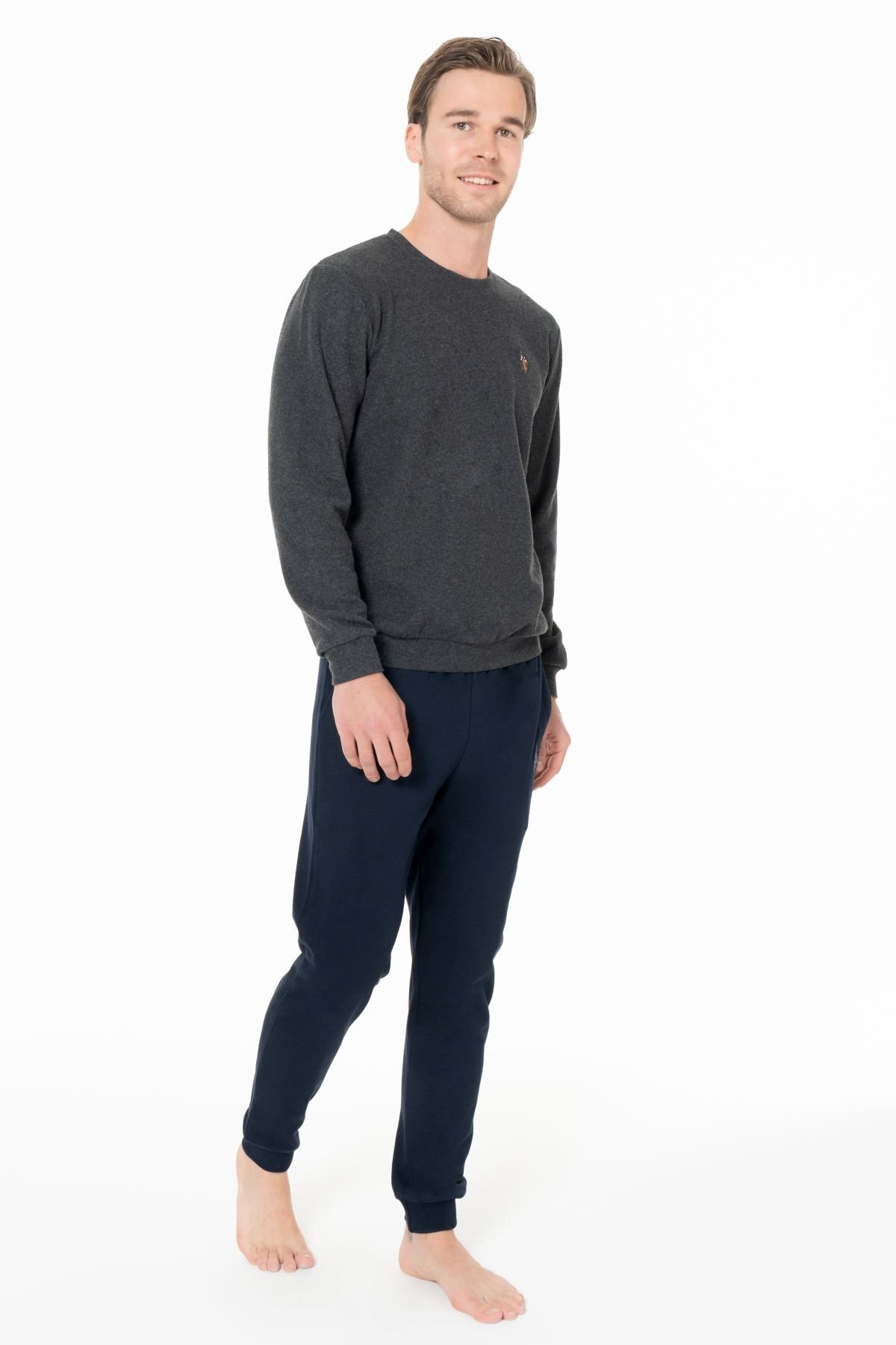 ست پیژامه و لباس خواب مردانه یقه گرد | یو اس پولو U.S. Polo Assn. USPOLO18995EKPT TR - تصویر 3