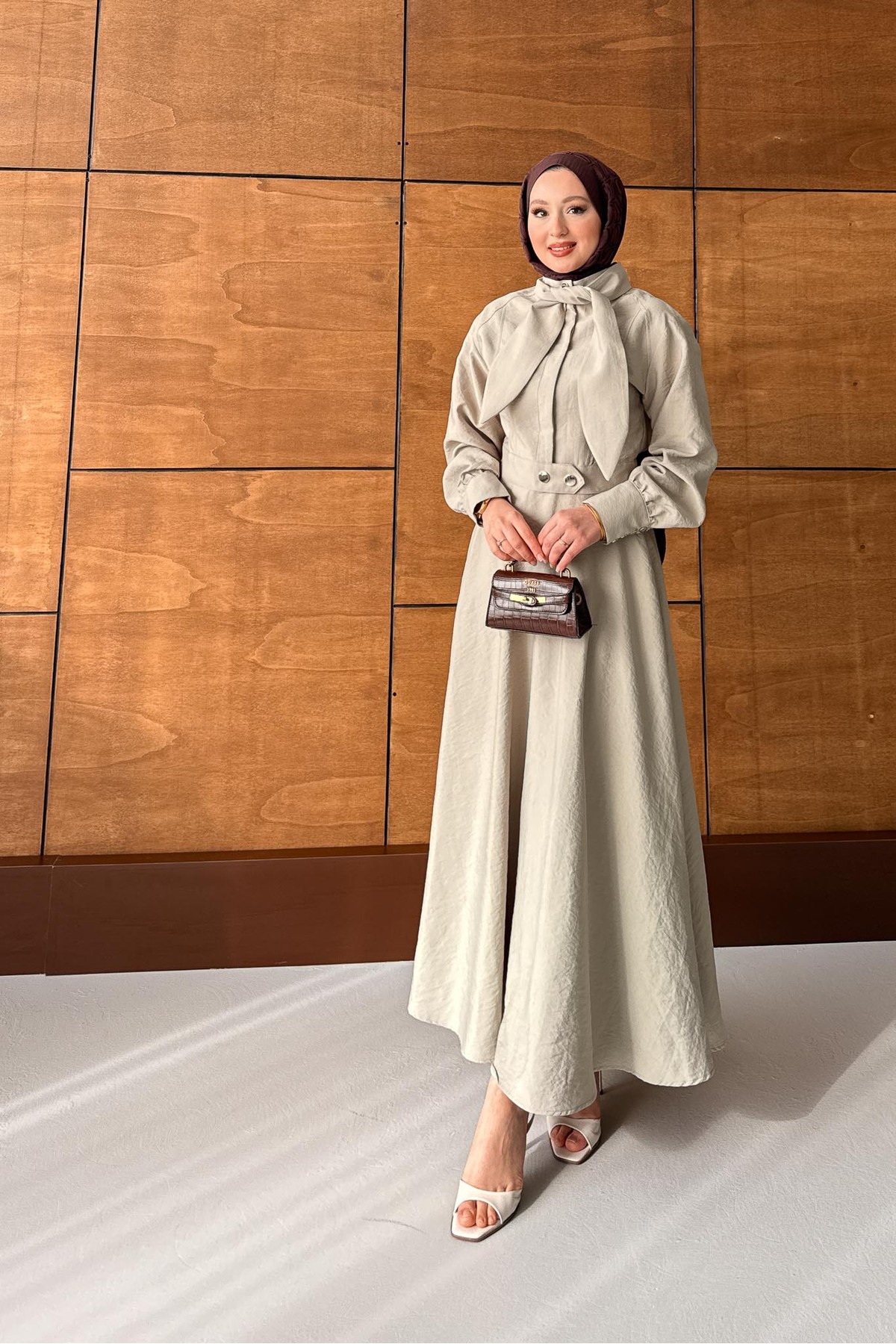 Rimel Moda  Cupra Fularlı Takım Taş - Görsel 3