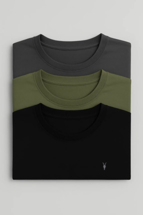 COMBİNE MİCHAİL Erkek Relaxed Fit Bisiklet Yaka 3 Lü Tişört