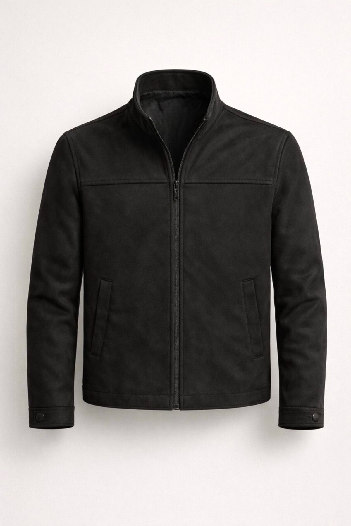 BASEL.CO  Basic Sade Şık Slim Fit Mevsimlik Süet Ceket