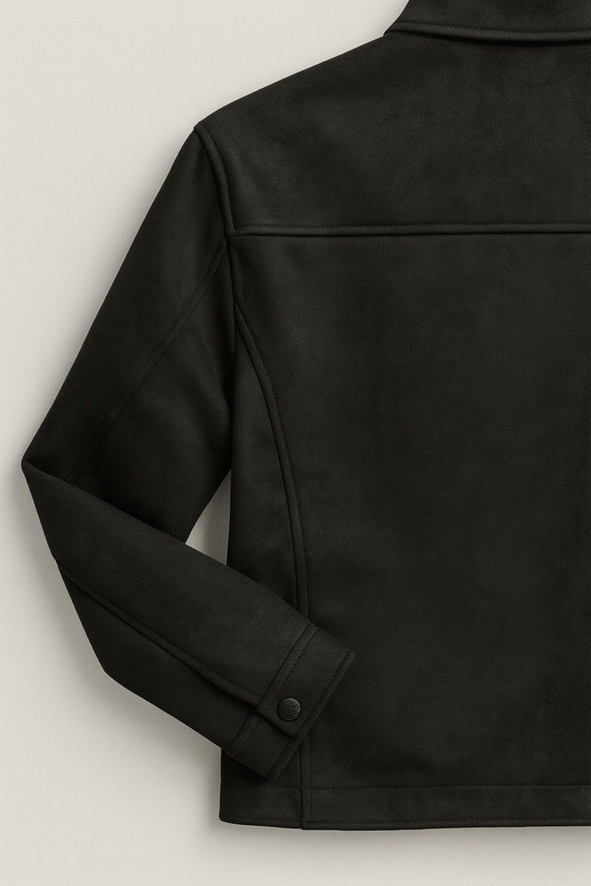 BASEL.CO  Basic Sade Şık Slim Fit Mevsimlik Süet Ceket - Görsel 4