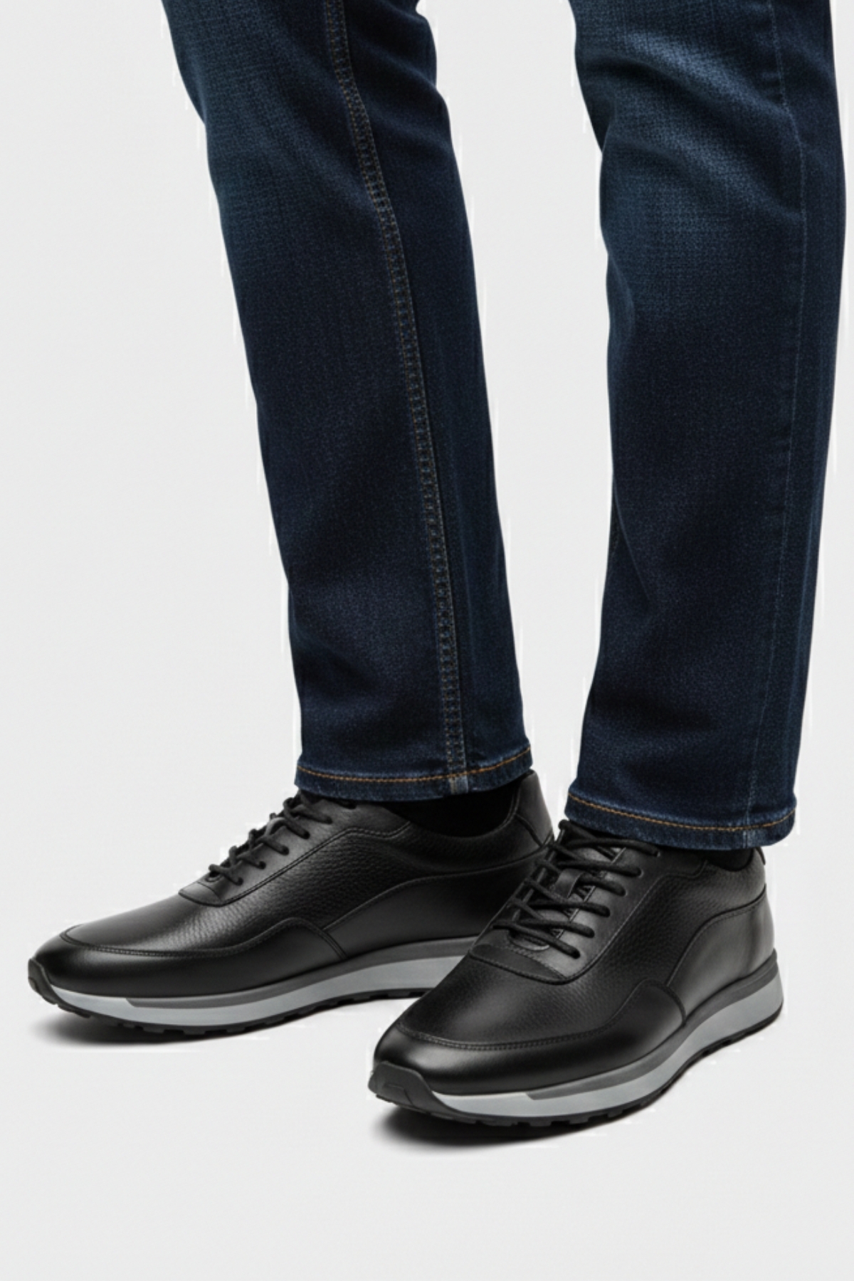 LUSIVE  %100 Hakiki Deri Siyah Bağcıklı Rahat Günlük Erkek Ayakkabı LUASS28AL0041 - Görsel 3