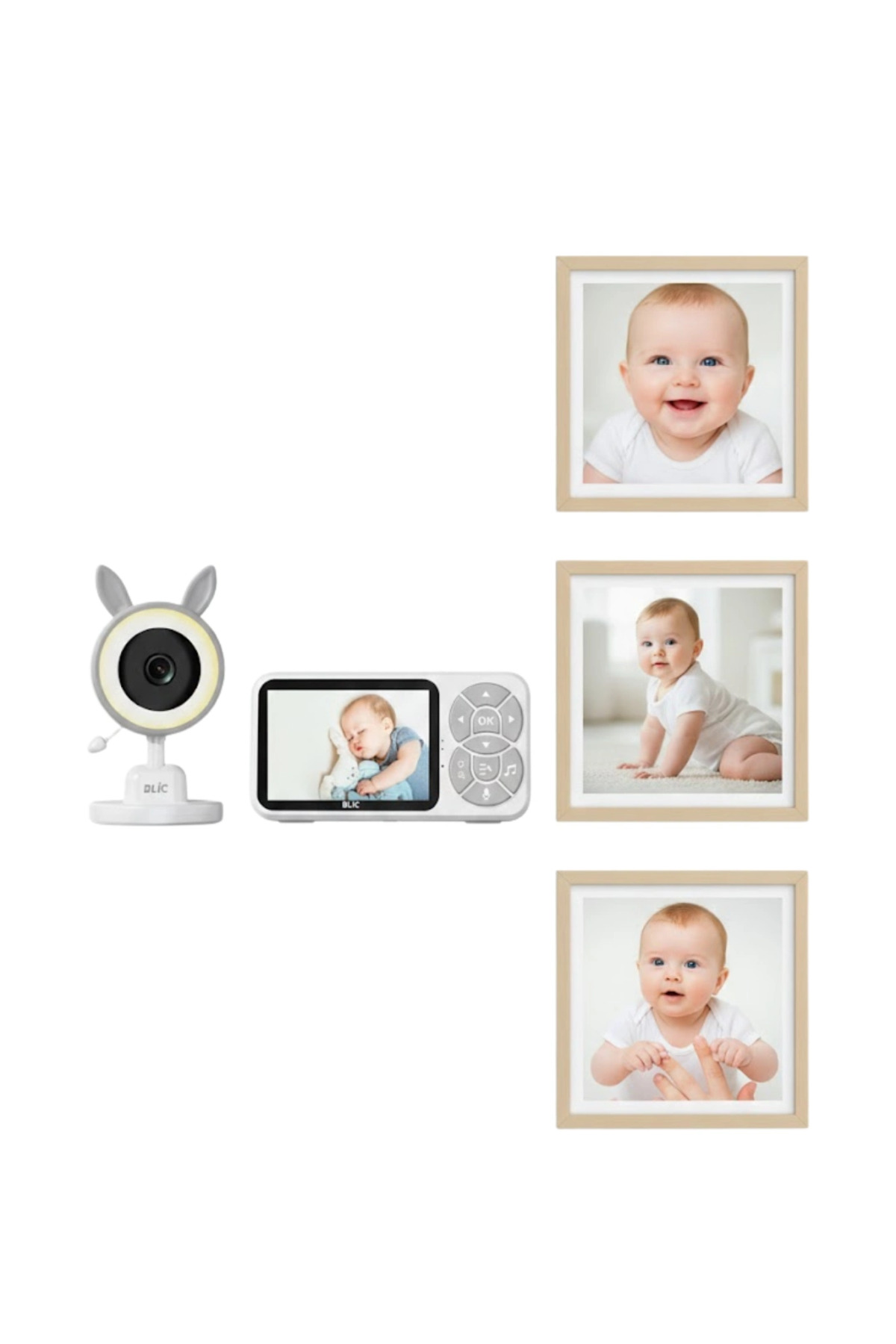 Eco Lounge Gece Görüşlü Bebek Telsizi Besleme Hatırlatıcılı LCD Ekran fotoğrafı 3 (önizleme)