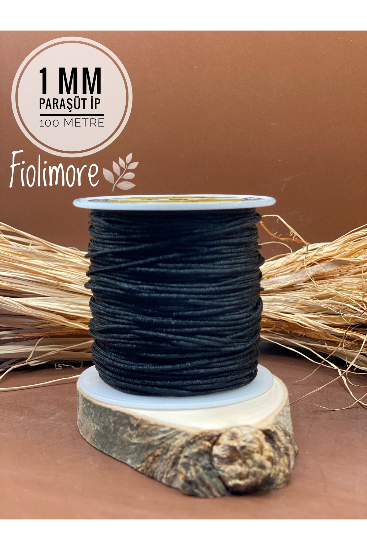 Parachute Rope Black Color 1 mm 1st Quality (1 Coil 45 Meters) Jewelry Bracelet Rope