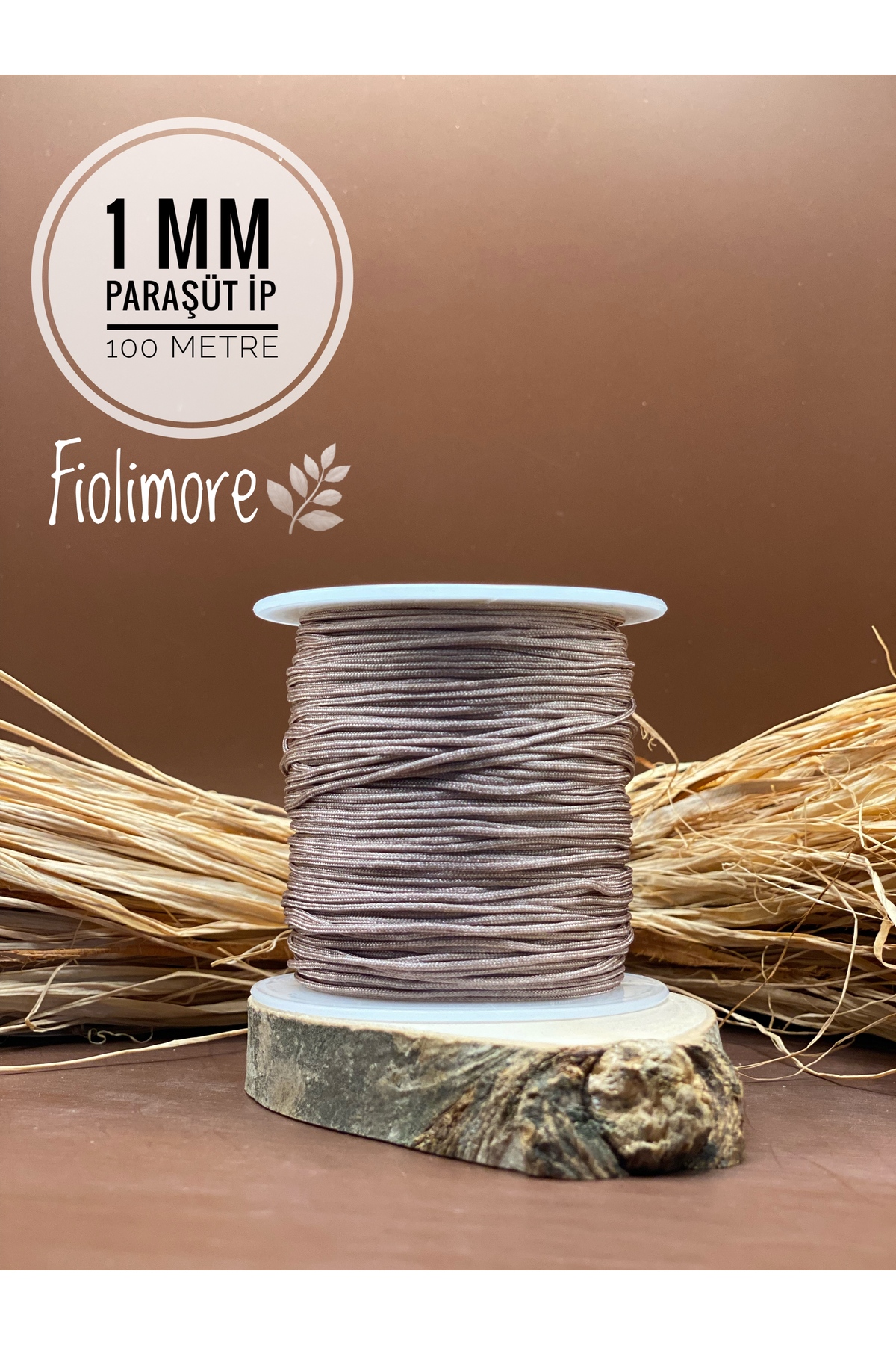 Parachute Rope 055 Mink Color 1 mm 1st Quality (1 Coil 45 Meters) Jewelry Bracelet Rope
