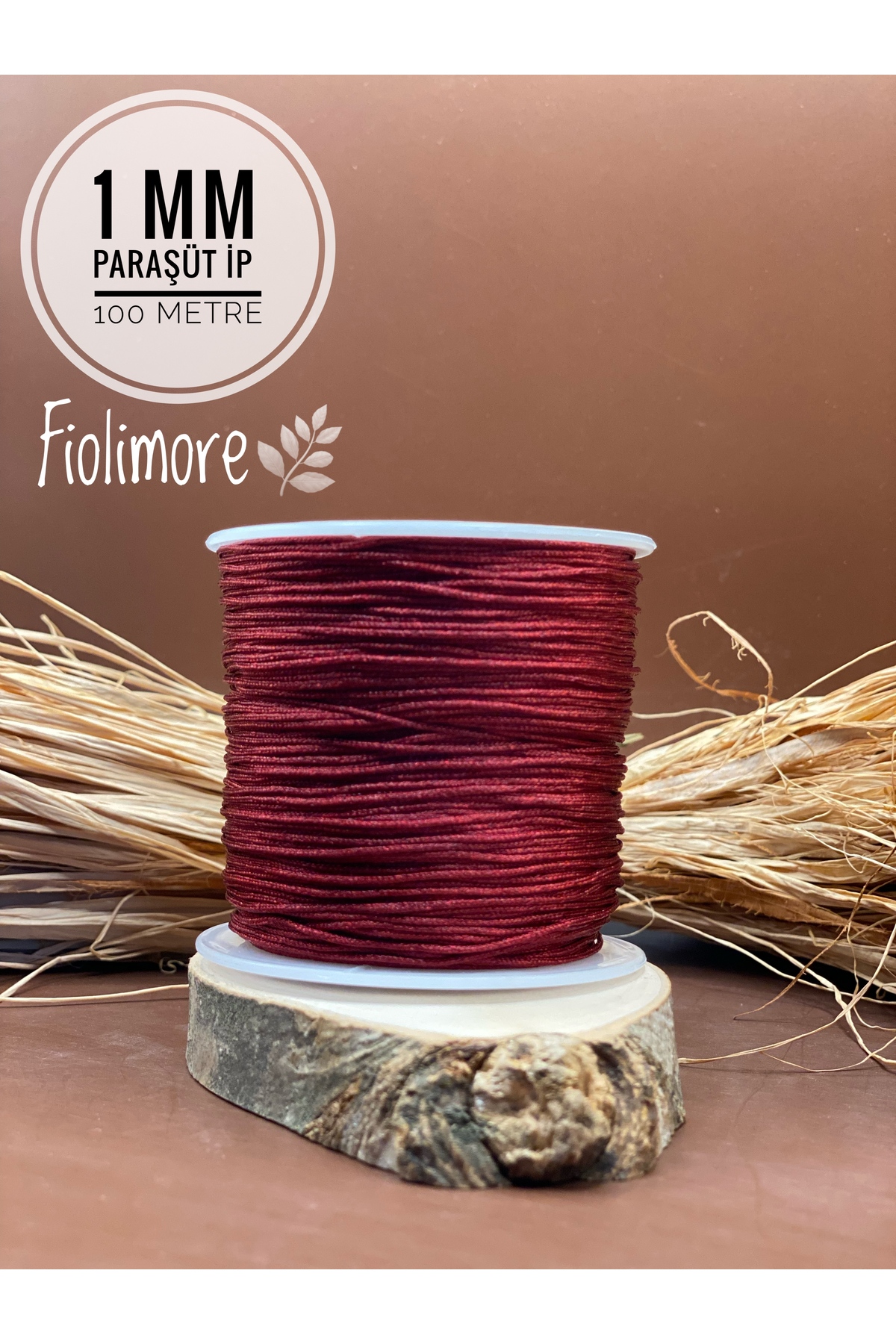 Parachute Rope Burgundy Color 1 mm 1st Quality (1 Coil 45 Meters) Jewelry Bracelet Rope