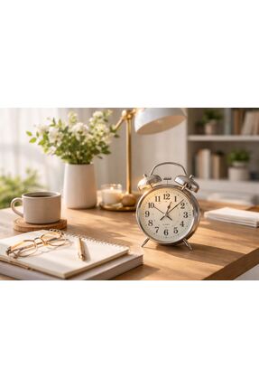 madewithlove Nostaljik Metal Çalar Saat – Işıklı