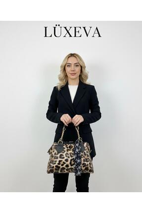 lüxeva35 Leopar Desenli Kadın Çantası
