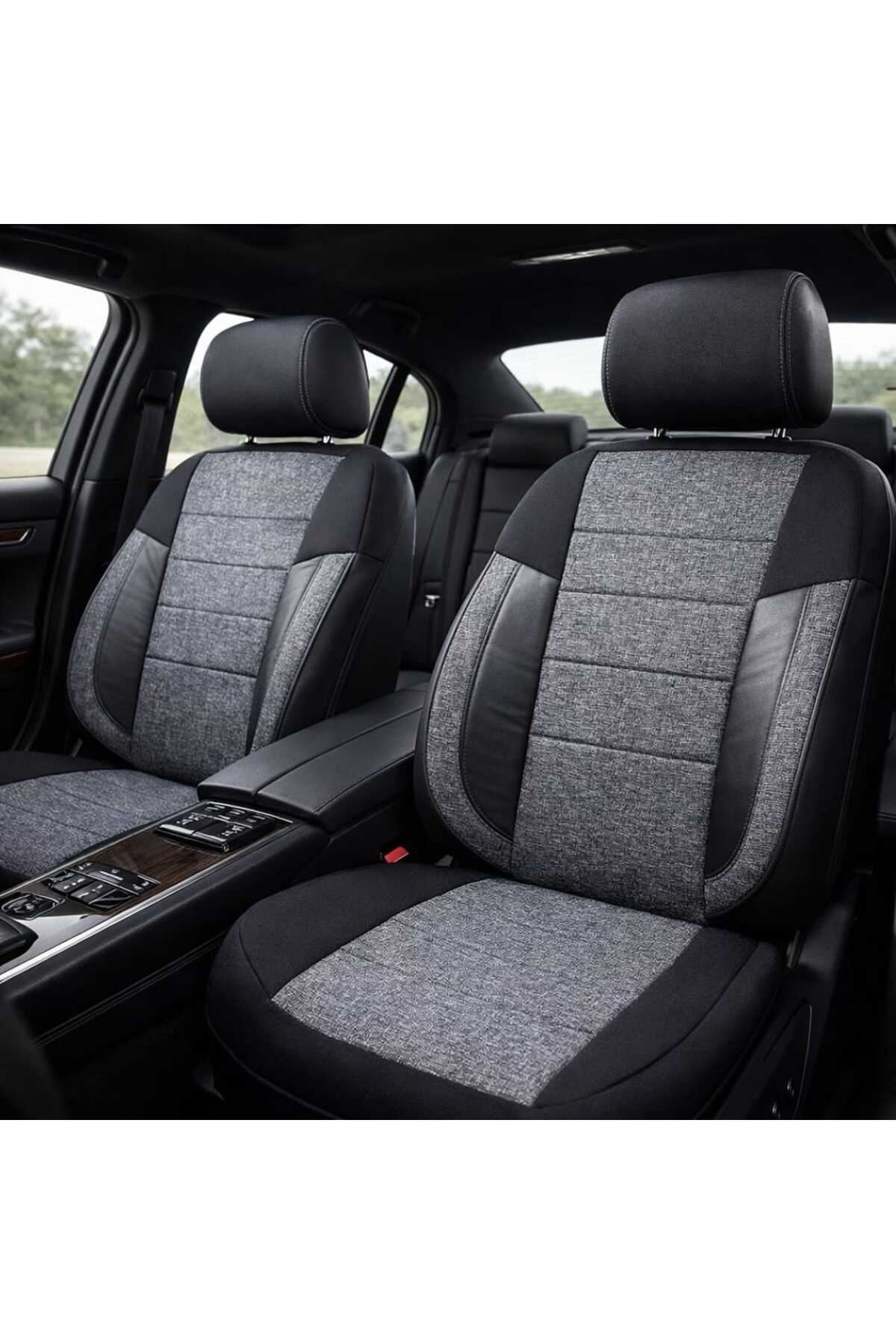 CARFELT Fiat Linea Araçlara Uyumlu Keten Seri Özel Tasarım Oto Koltuk Kılıfı Seti