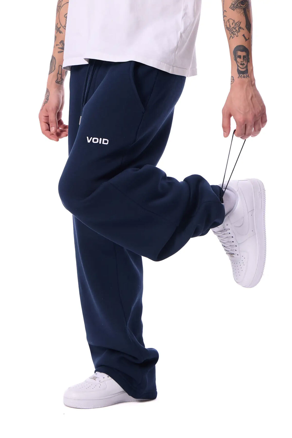 WEARTEX Void Baskılı Kışlık Kumaş Ayarlanabilir Paça Baggy Premium Eşofman Altı görsel 3