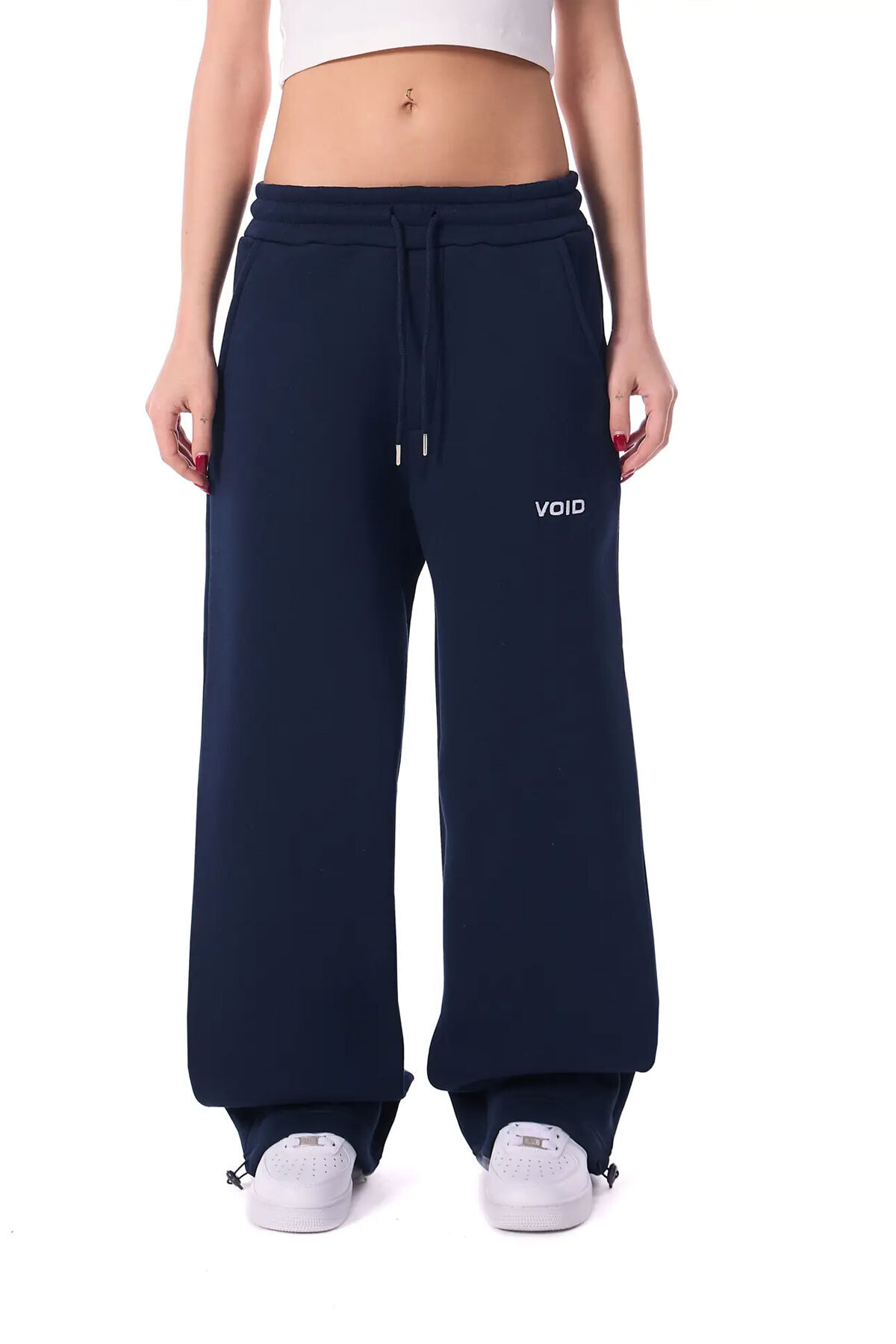 WEARTEX Void Baskılı Kışlık Kumaş Ayarlanabilir Paça Baggy Premium Eşofman Altı görsel 2