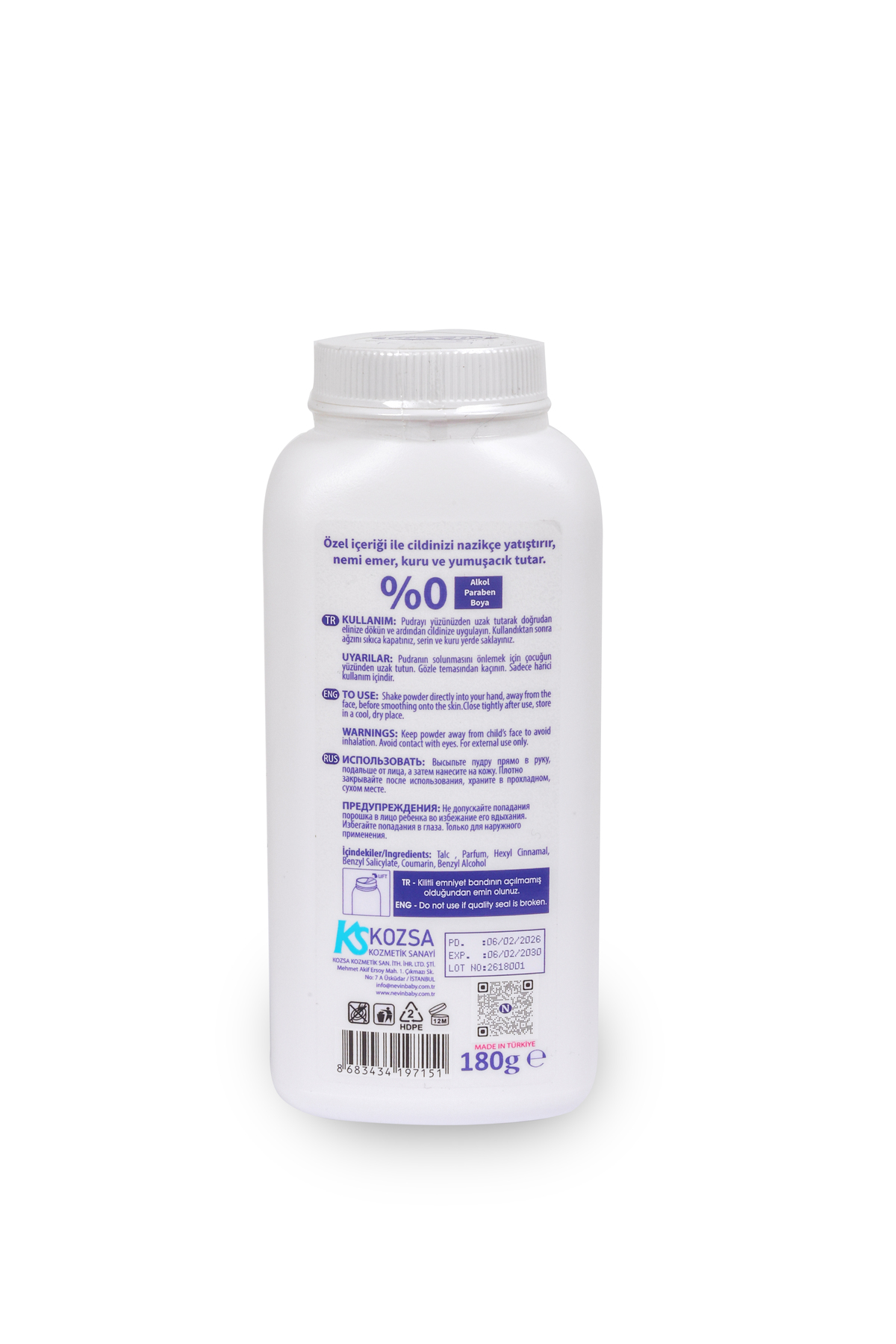 nevin Nem Önleyici Pudra 180Gr fotoğrafı 2 (önizleme)