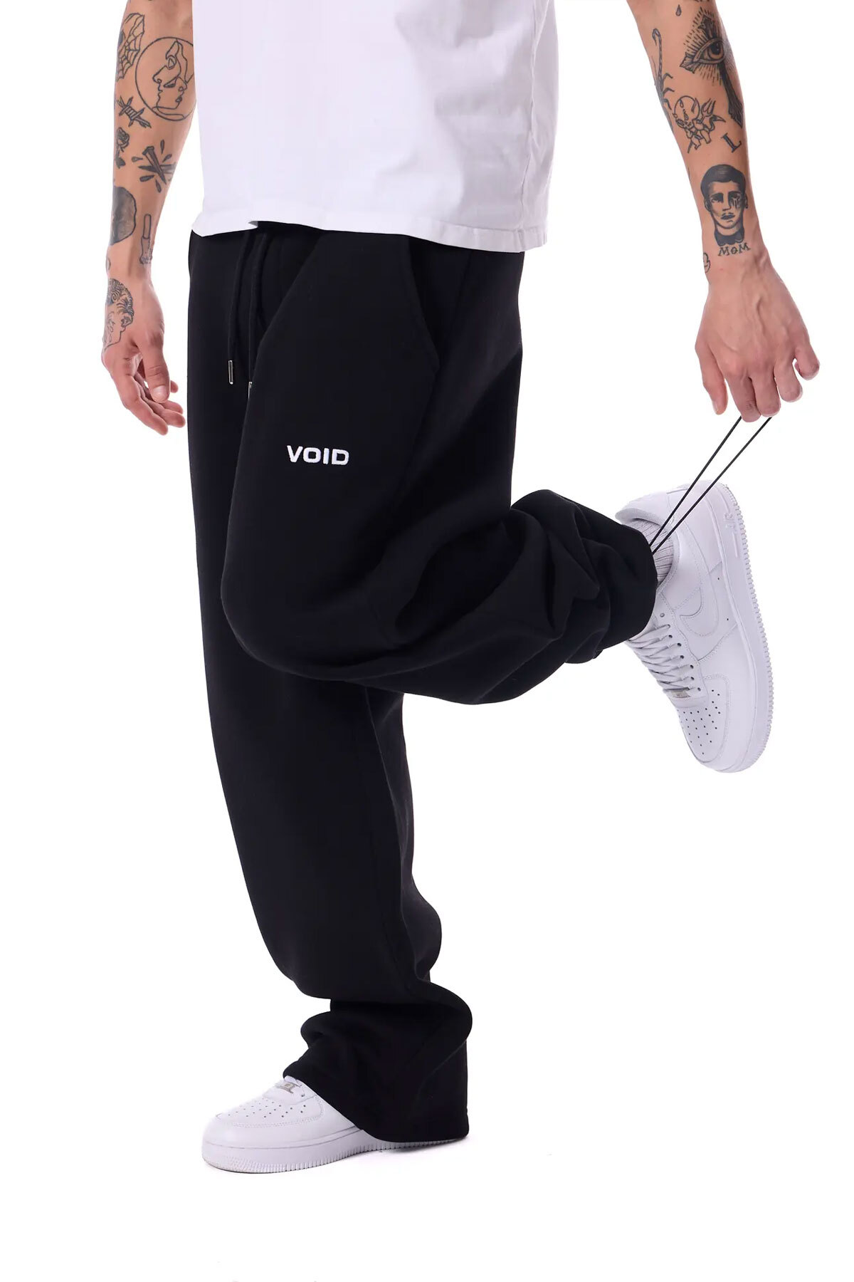 WEARTEX  Void Baskılı Kışlık Kumaş Ayarlanabilir Paça Baggy Premium Eşofman Altı - Görsel 3