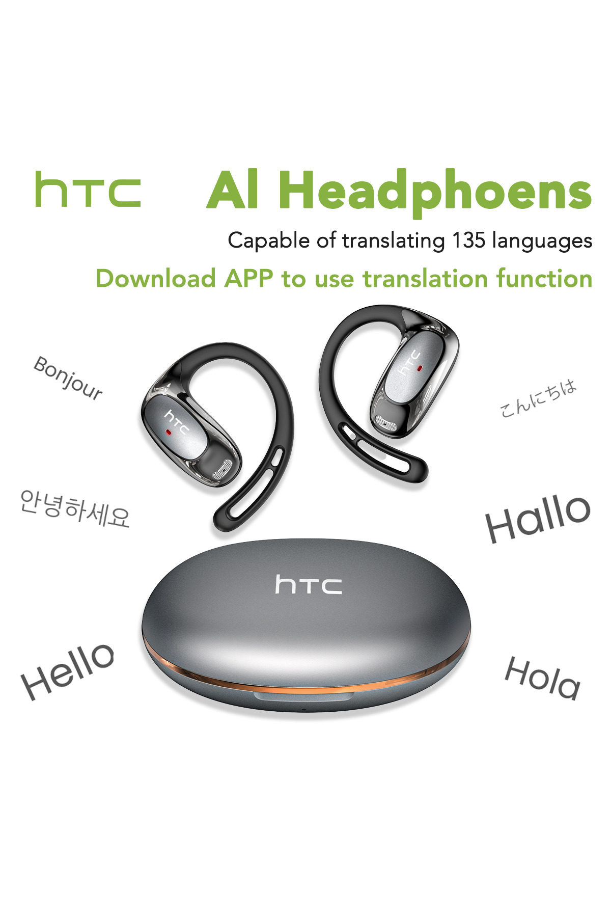 سماعات أذن Gary AI HTC NE35 بتقنية بلوتوث V6.0 للت...